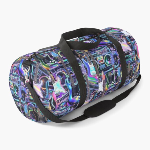 Item preview, Neon Sound Riot Stickerbomb – Cyberpunk Guitar & Boombox Collage designed and sold by ShirtsOfDeath.