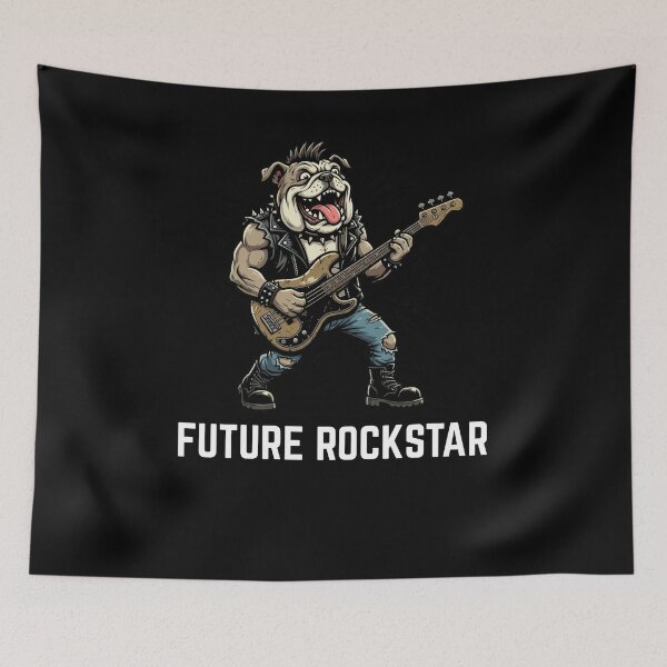 Item preview, Future Rockstar Bulldog Bass Player Dog Music designed and sold by snowry.