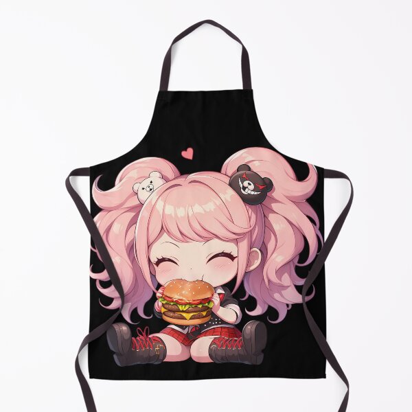 Item preview, Junko Enoshima Danganronpa Chibi Kawaii Burger Smile designed and sold by earlobejerk.