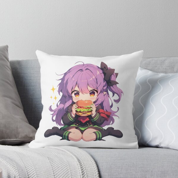 Item preview, Hiiragi Shinoa Seraph End Chibi Burger Smile designed and sold by earlobejerk.