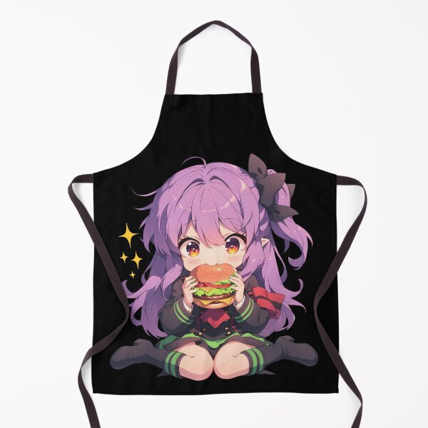 Item preview, Hiiragi Shinoa Seraph End Chibi Burger Smile designed and sold by earlobejerk.