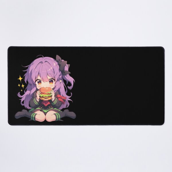 Item preview, Hiiragi Shinoa Seraph End Chibi Burger Smile designed and sold by earlobejerk.