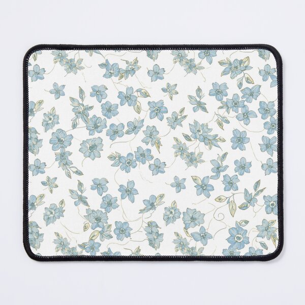 Item preview, Light Blue Flower Blossom Pattern on White Background designed and sold by burbankdesigns.