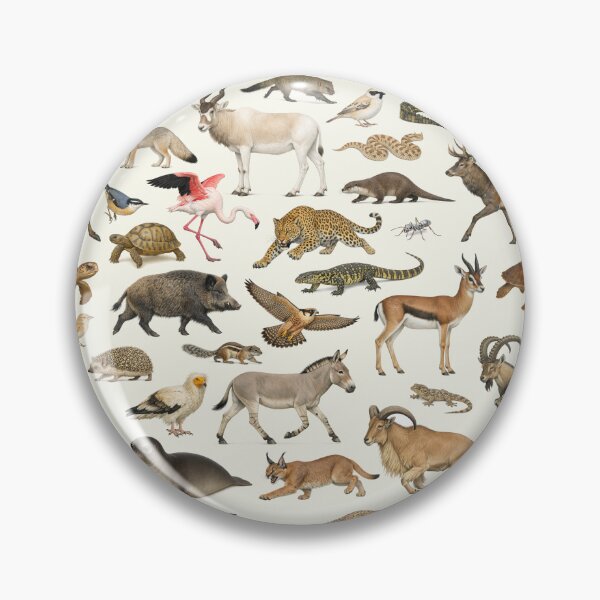 Item preview, Animals of Northern Africa Retro Wildlife Identification Chart designed and sold by kakarikihill.