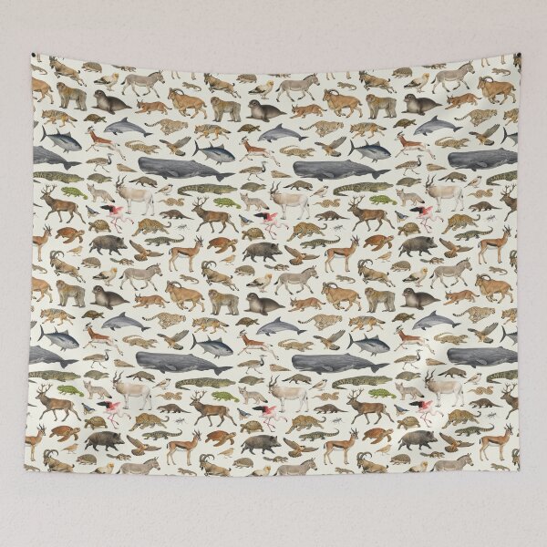 Item preview, Animals of Northern Africa Retro Wildlife Identification Chart designed and sold by kakarikihill.