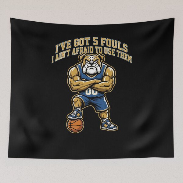 Item preview, Bulldog Basketball 5 Fouls Funny Hoops Player designed and sold by snowry.