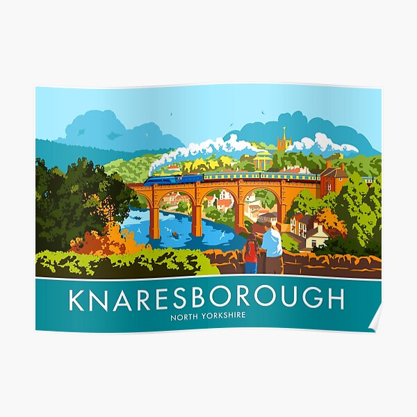Yorkshire Railway Travel Vacation Holiday A3 Art Poster Print Knaresborough