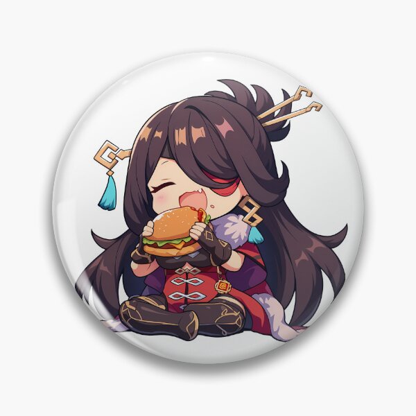 Item preview, Beidou Genshin Impact Chibi Burger Bite designed and sold by earlobejerk.