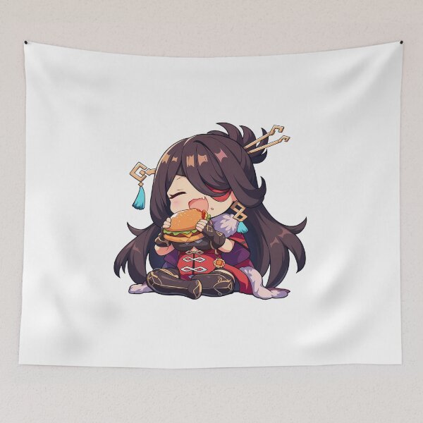 Item preview, Beidou Genshin Impact Chibi Burger Bite designed and sold by earlobejerk.