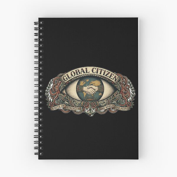 Item preview, All-Seeing Eye of Unity - Traditional Tattoo Handshake and Global Citizen Emblem designed and sold by EARTH PEOPLE.
