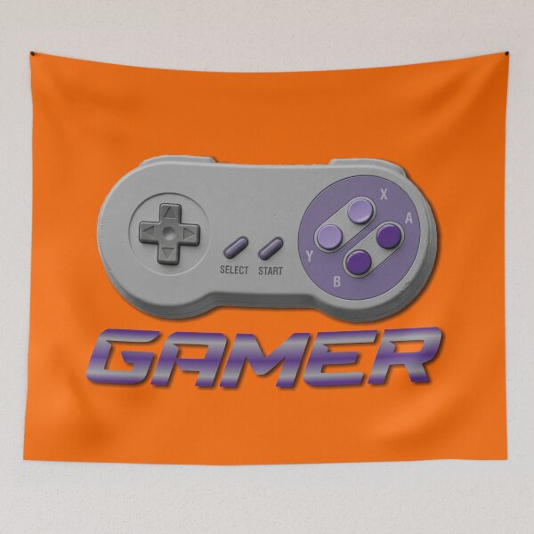 Item preview, SUPER GAMER - #FF6600 designed and sold by Marlon Oseguera.