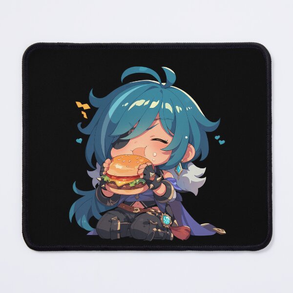 Item preview, Kaeya Genshin Impact Chibi Burger Mood designed and sold by earlobejerk.