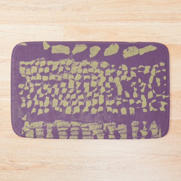 Item preview, Three Grains Textured Monoprint - Plum + Gold designed and sold by Irene Estelle.
