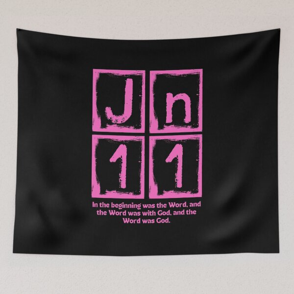 Item preview, John 1:1 - In the Beginning Was the Word - Pink Design  designed and sold by MoriaStore.