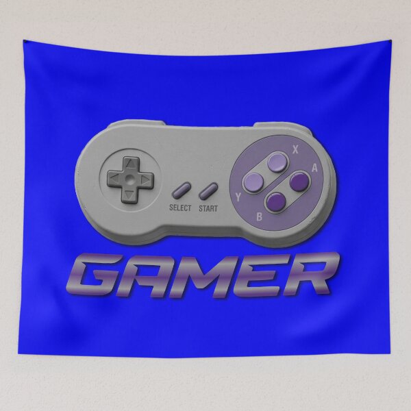 Item preview, SUPER GAMER - #0000FF designed and sold by Marlon Oseguera.