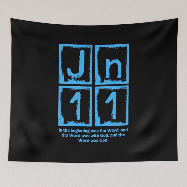 Item preview, John 1:1 - In the Beginning Was the Word - Sky Blue Design  designed and sold by MoriaStore.