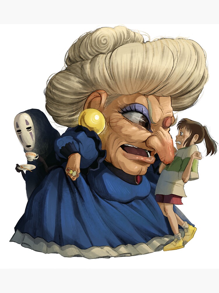Spirited Away-Yubaba, No face, Chihiro