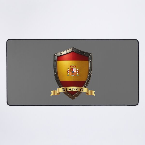 Item preview, Blanco Spain Heraldic Name Shield designed and sold by Highlandkings.