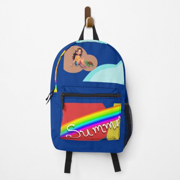 Item preview, Summer Rainbow with Girl and Turtle designed and sold by MigWhimsy.