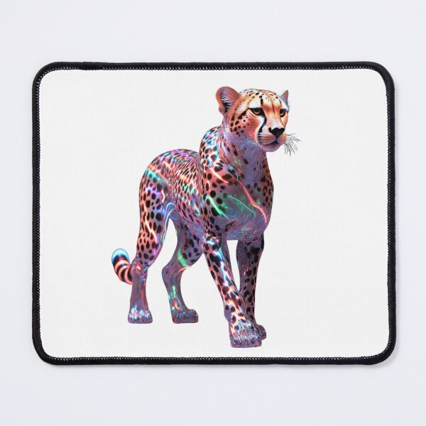 Item preview, Neon Glass Cheetah Art – Colorful Energy Speed Animal Wall Art | GloriousArtSKD designed and sold by GloriousArtSKD.