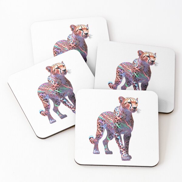 Item preview, Neon Glass Cheetah Art – Colorful Energy Speed Animal Wall Art | GloriousArtSKD designed and sold by GloriousArtSKD.