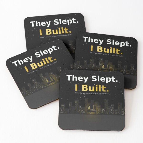 Item preview, They Slept I Built Motivational Design designed and sold by MoneyMinds Prints.