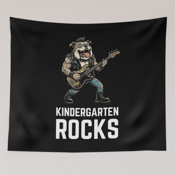 Item preview, Kindergarten Rocks Bulldog Bass Guitar Rocker designed and sold by snowry.