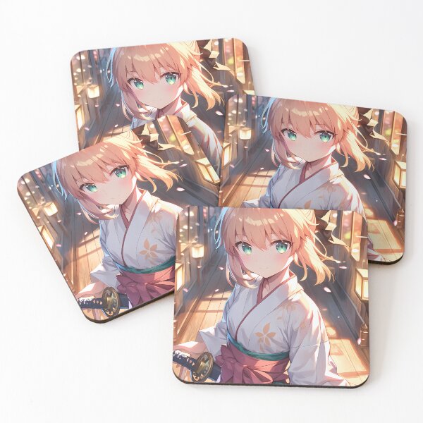 Item preview, Saber Lily Fate Grand Order Lantern Glow Kimono Chibi designed and sold by TanglenRabbit.
