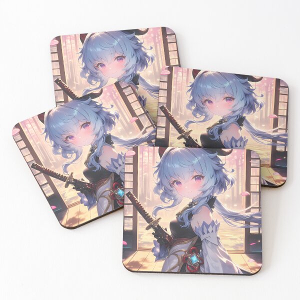 Item preview, Ganyu Genshin Impact Pastel Kimono Cherry Blossom Glow designed and sold by TanglenRabbit.