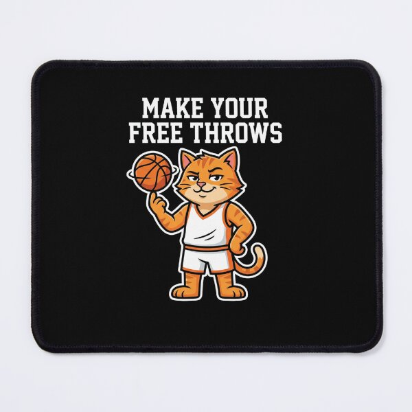 Item preview, Make Your Free Throws Funny Basketball Cat designed and sold by snowry.