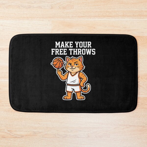 Item preview, Make Your Free Throws Funny Basketball Cat designed and sold by snowry.