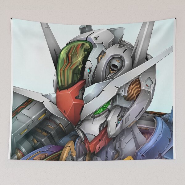 Item preview, Gundam Aerial – Futuristic Anime Robot Armor with Neon Tech Core designed and sold by Dyan4.