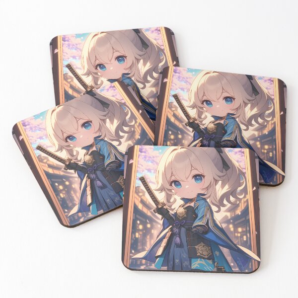 Item preview, Jean Genshin Impact Blue Kimono Lantern Street Sakura designed and sold by TanglenRabbit.