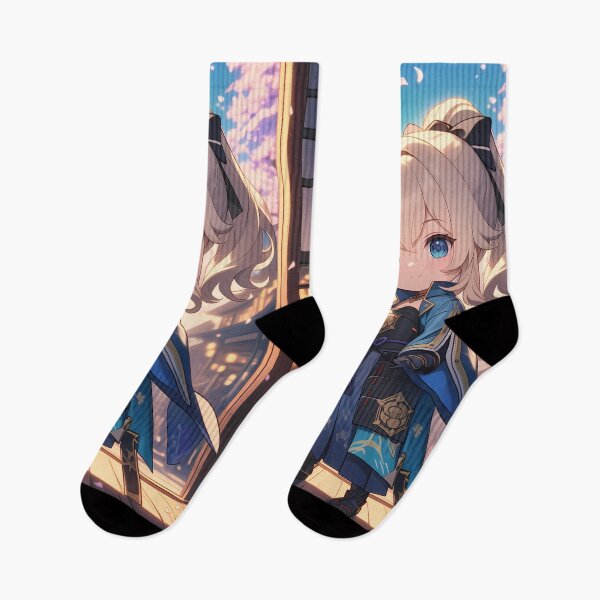 Item preview, Jean Genshin Impact Blue Kimono Lantern Street Sakura designed and sold by TanglenRabbit.