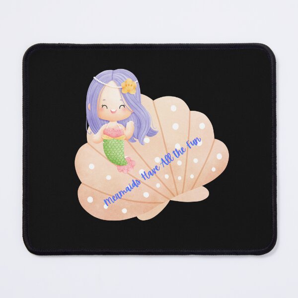 Item preview, Mermaids Have All the Fun. Cute Mermaid Against Pink Shell. Gift for a Mermaid Lover. designed and sold by ShrimpAndGrits.