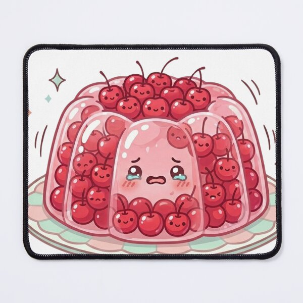 Item preview, Kawaii Cherry Gelatin Sticker | Cute Pastel Dessert Art | Funny Retro Gelatin Food designed and sold by Eart98.