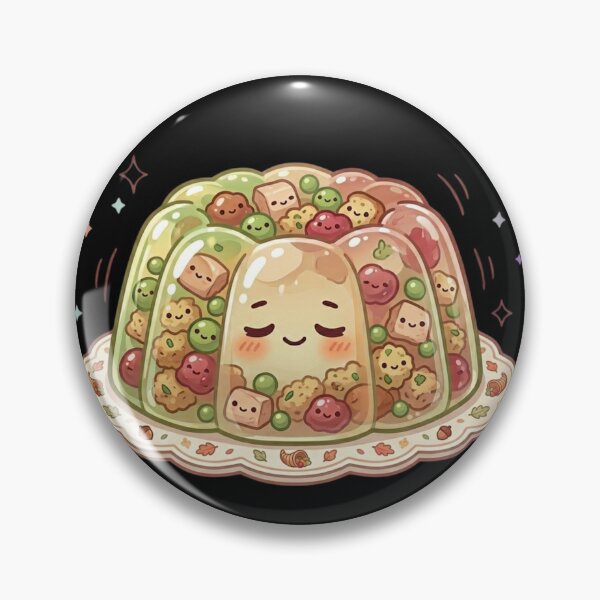 Item preview, Kawaii Thanksgiving Gelatin Sticker | Funny Retro Leftover Food | Cute Pastel Aspic Art designed and sold by Eart98.
