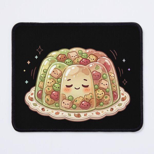 Item preview, Kawaii Thanksgiving Gelatin Sticker | Funny Retro Leftover Food | Cute Pastel Aspic Art designed and sold by Eart98.