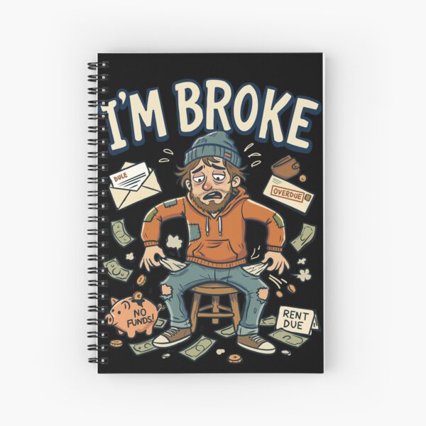 Item preview, Funny Illustration I'm Broke Without Money. designed and sold by LauPo.