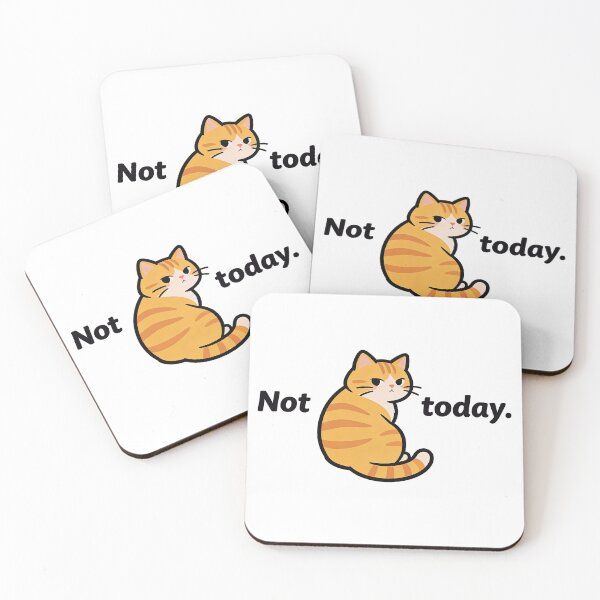 Item preview, Not Today Minimalist Cat Design designed and sold by DetalleXL.