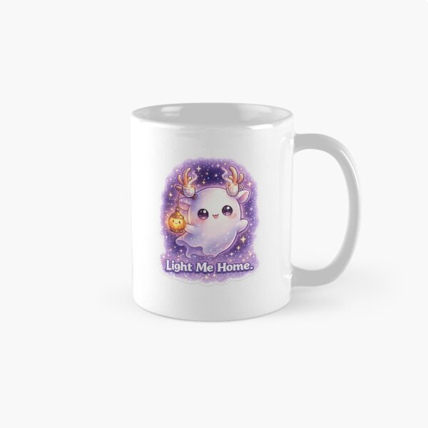 Item preview, Light Me Home – Kawaii Ghost with Pumpkin Lantern Sticker ?✨? designed and sold by SparkVault.