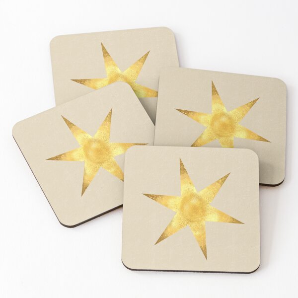 Item preview, Western Boho Gold Star Minimal Wall Art Print designed and sold by Bedoya Illustrations .