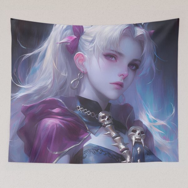 Item preview, Ereshkigal Fate Grand Order Mystic Violet Cape Silver Hair Royal Gaze designed and sold by TanglenRabbit.