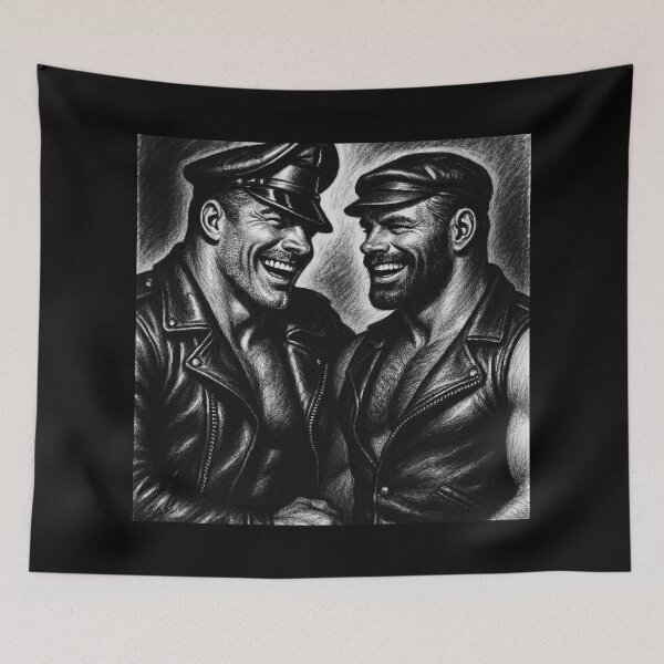 Item preview, Vintage Leather Legends Berlin Biker Brothers Tom of Finland Tribute Graphic Design designed and sold by ItsAKinkThing.