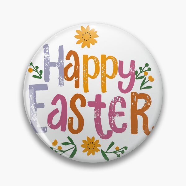 Item preview, Happy Easter Colorful Hand-Drawn Typography with Spring Flowers designed and sold by Lio-lio.