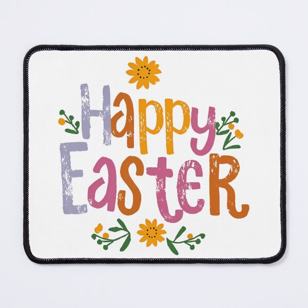 Item preview, Happy Easter Colorful Hand-Drawn Typography with Spring Flowers designed and sold by Lio-lio.