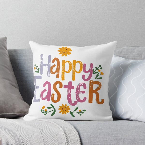 Item preview, Happy Easter Colorful Hand-Drawn Typography with Spring Flowers designed and sold by Lio-lio.