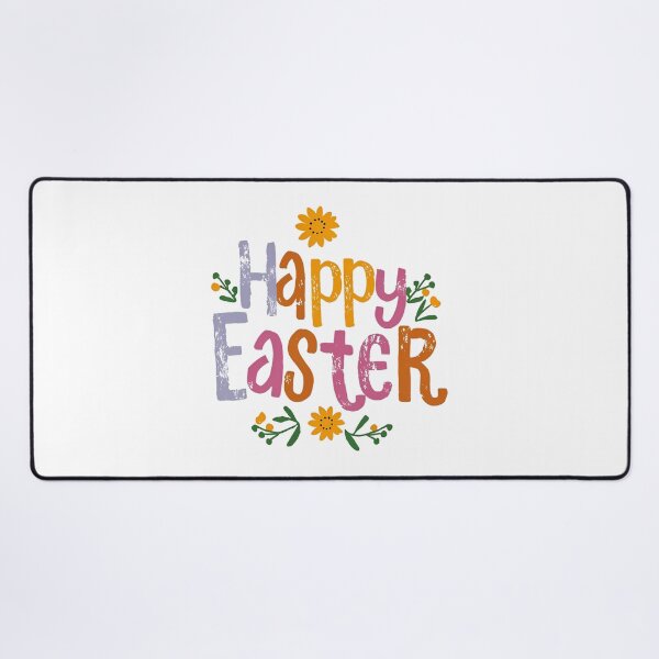 Item preview, Happy Easter Colorful Hand-Drawn Typography with Spring Flowers designed and sold by Lio-lio.