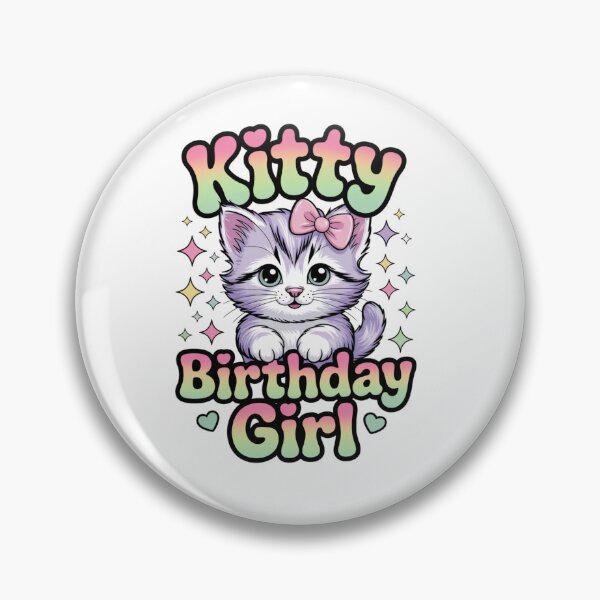 Item preview, Kitty Birthday Girl Cute Cat Birthday Party designed and sold by Nzgiftsandmore.