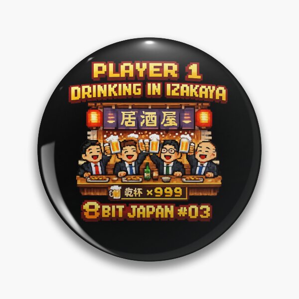 Item preview, Retro 8-Bit Izakaya Japanese Salaryman Graphic  designed and sold by maaameee.